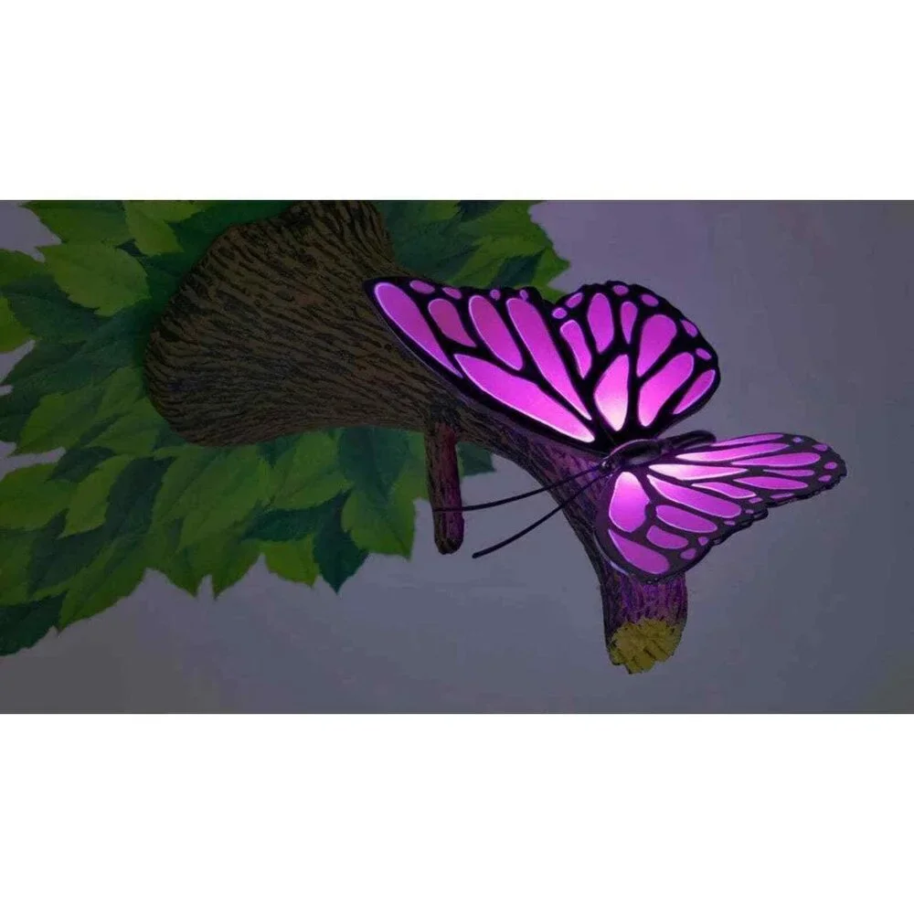 Pink Butterfly 3D Deco LED Light Wall Mounted Nursery or Kids Room